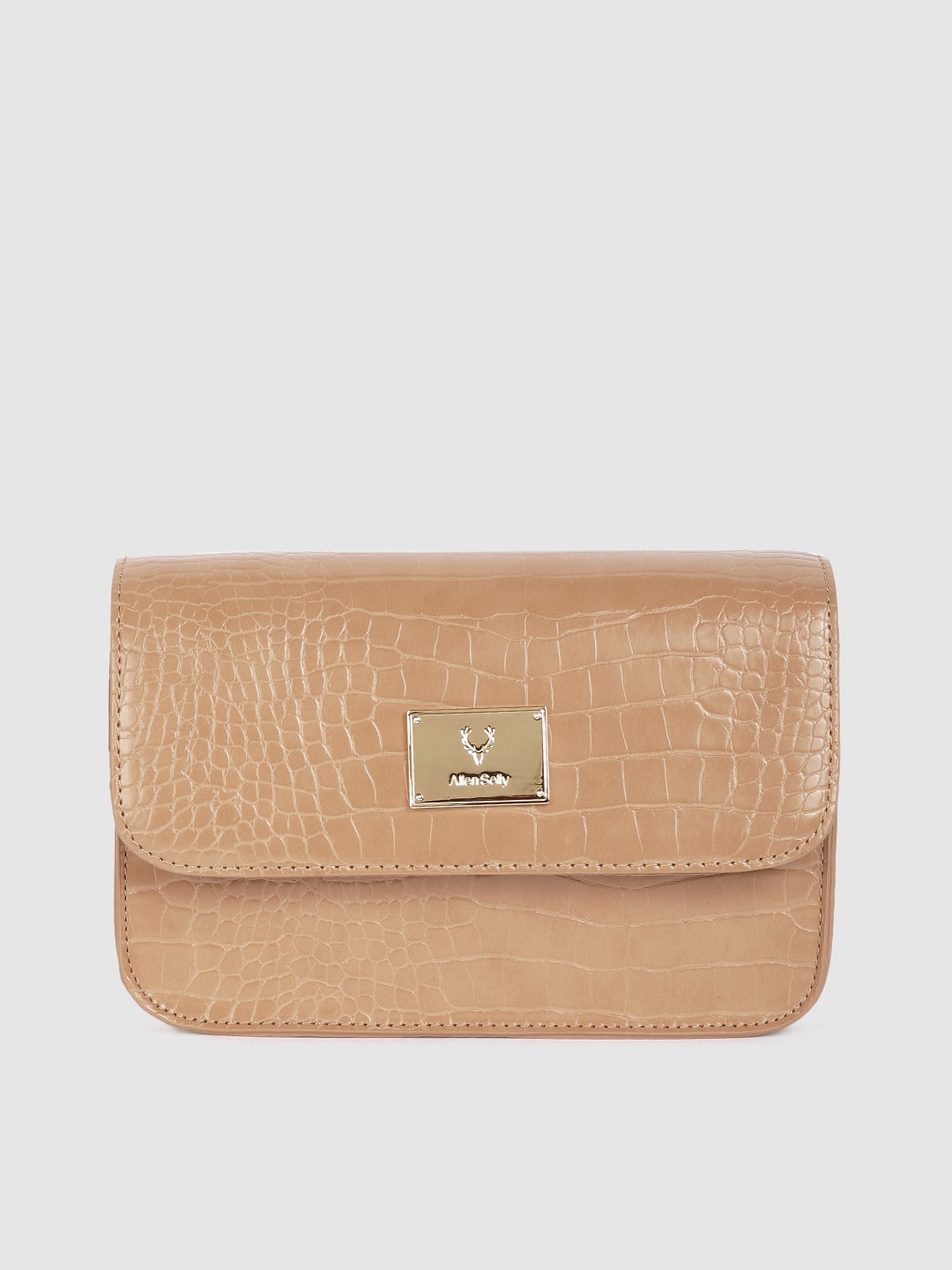 

Allen Solly Beige Animal Textured Sling Bag