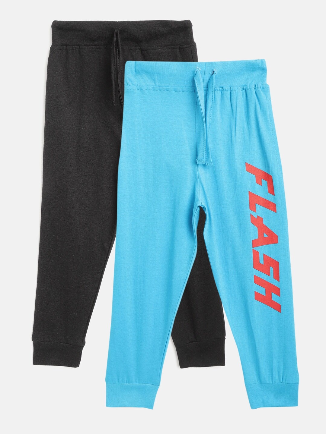 

Eteenz Boys Pack of 2 Cotton Joggers, Blue