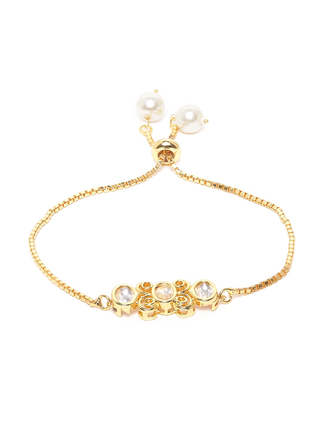 

Zobby Gold-Plated Kundan Studded Handcrafted Bracelet