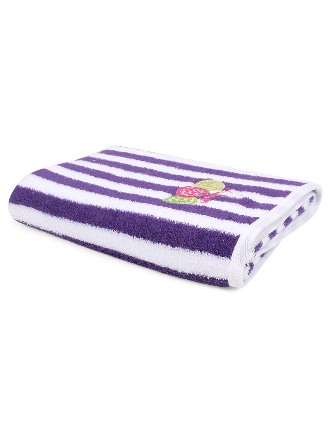 

My Milestones Unisex Infant Purple & White Striped 350 GSM Bath Towel