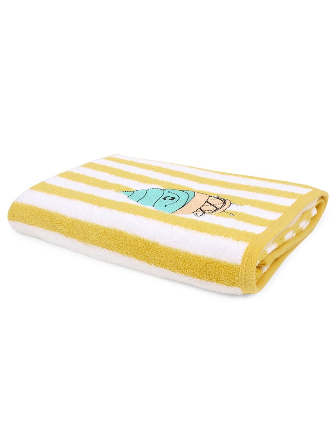 

My Milestones Unisex Infant Yellow & White Striped 350 GSM Bath Towel