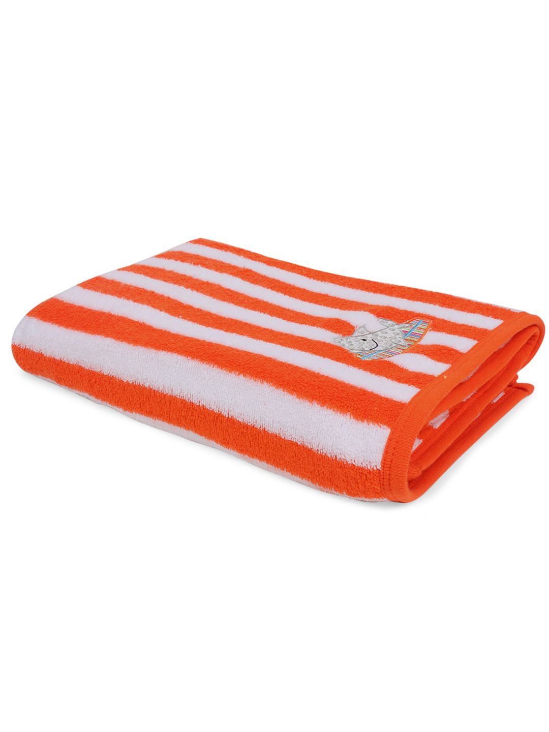 

My Milestones Unisex Infant Orange & White Striped 350 GSM Bath Towel