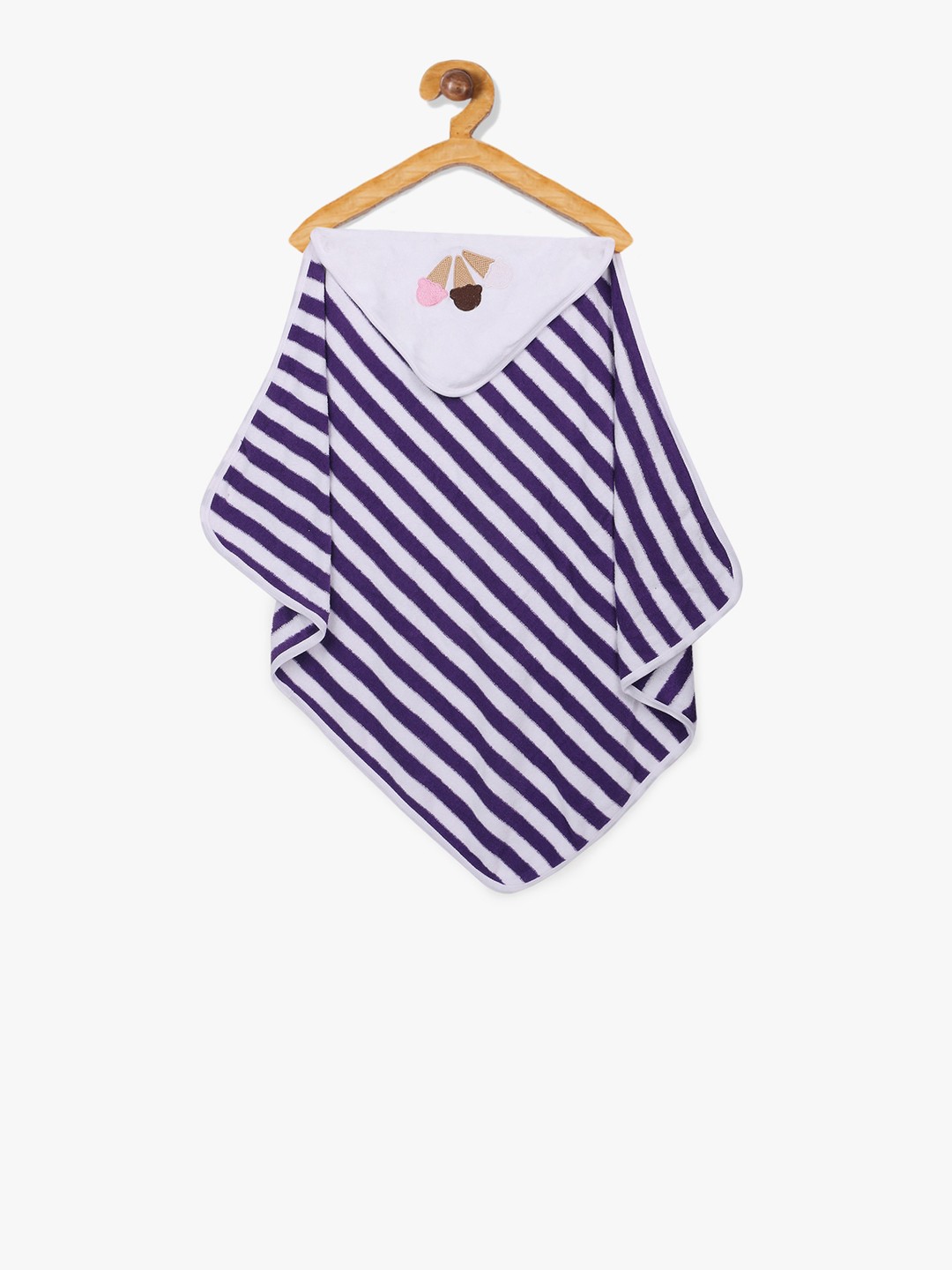 

My Milestones Unisex Infant Purple & White Striped 350 GSM Bath Towel