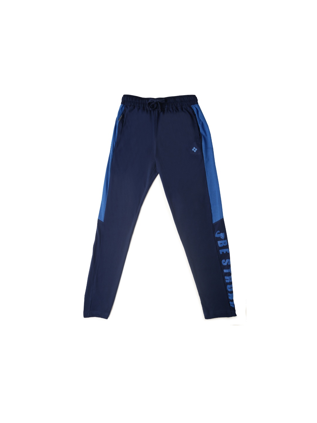 

Dollar Boys Blue Printed Straight Fit Track Pant