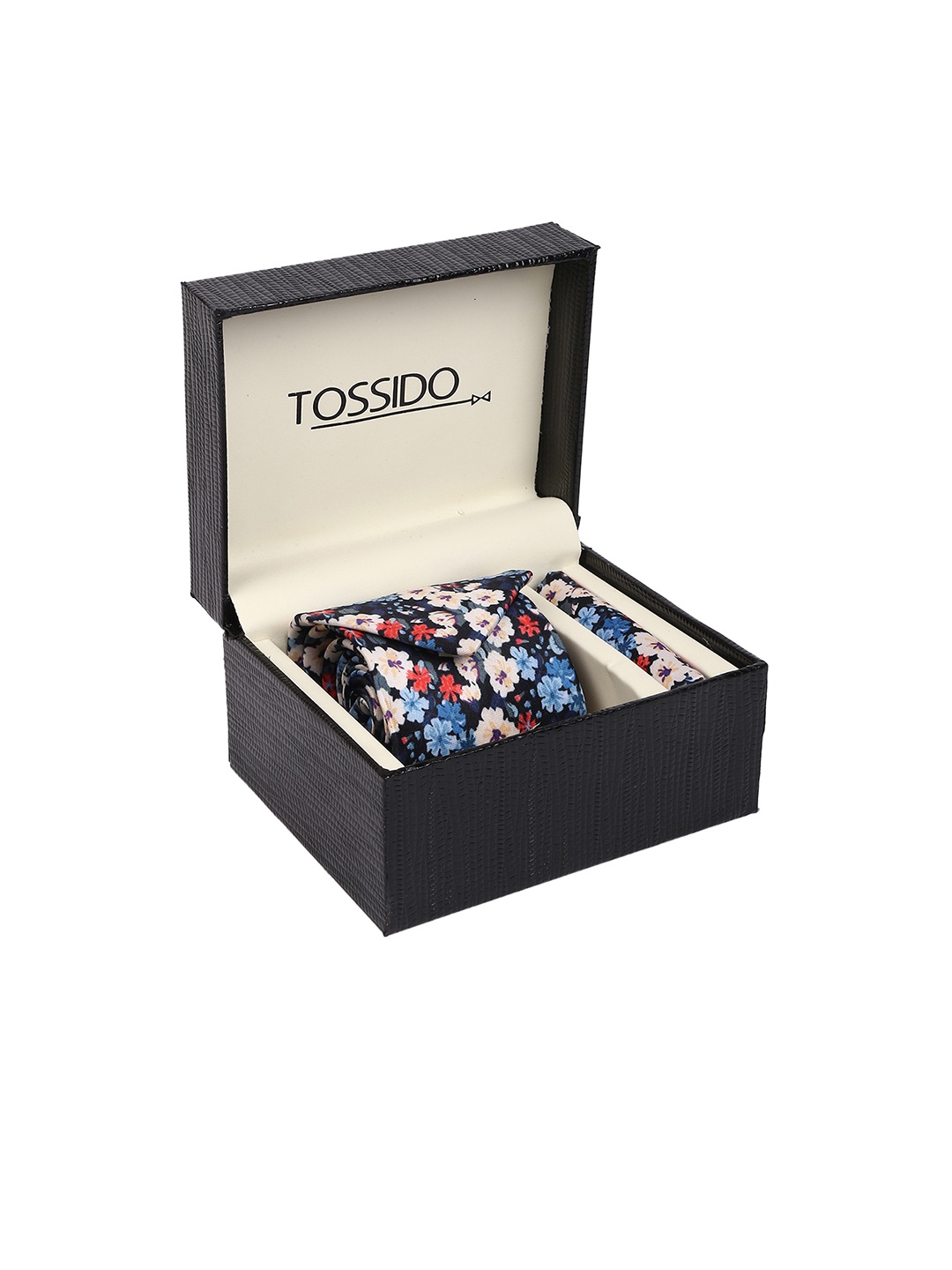 

Tossido Men Blue & Beige Printed Accessory Gift Set