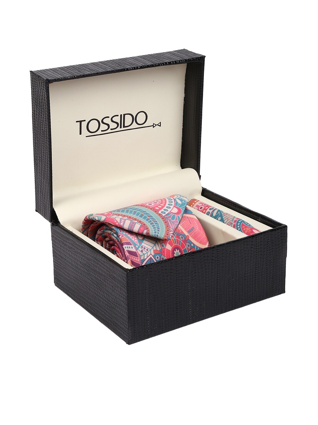 

Tossido Men Pink & Green Printed Accessory Gift Set