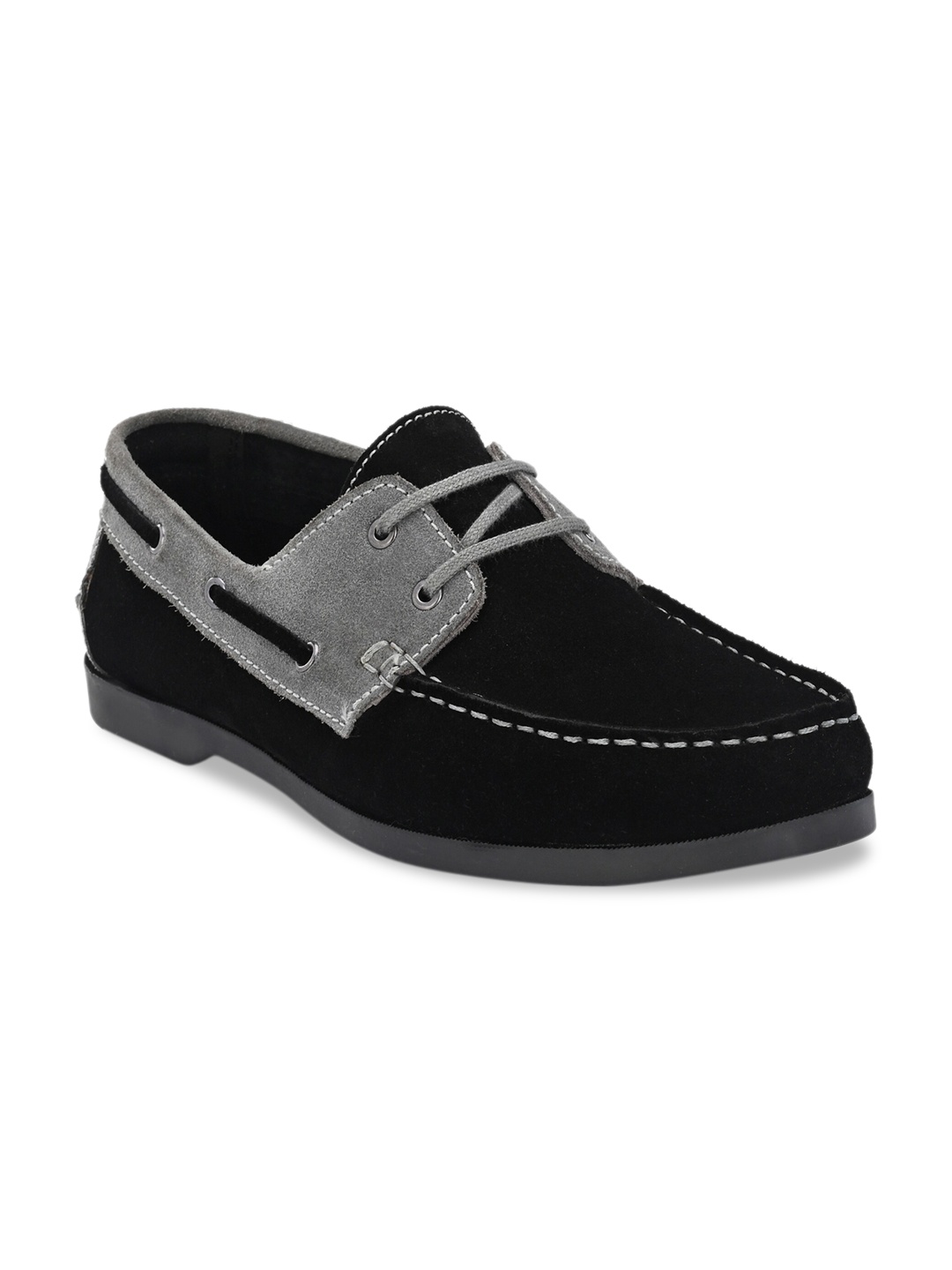 

CARLO ROMANO Men Black Colourblocked Boat Shoes