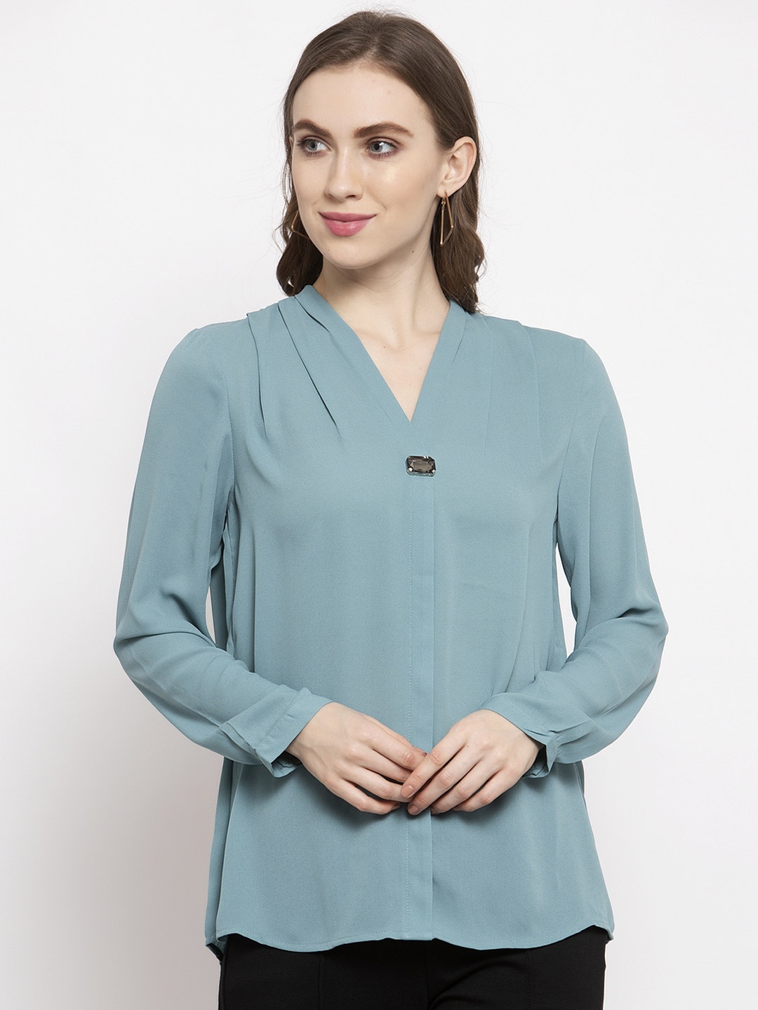 

Gipsy Women Blue Solid Tunic