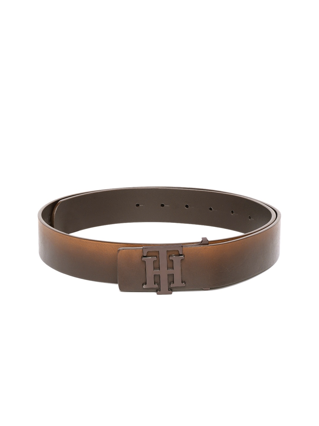 

Tommy Hilfiger Men Tan Brown Solid Leather Belt