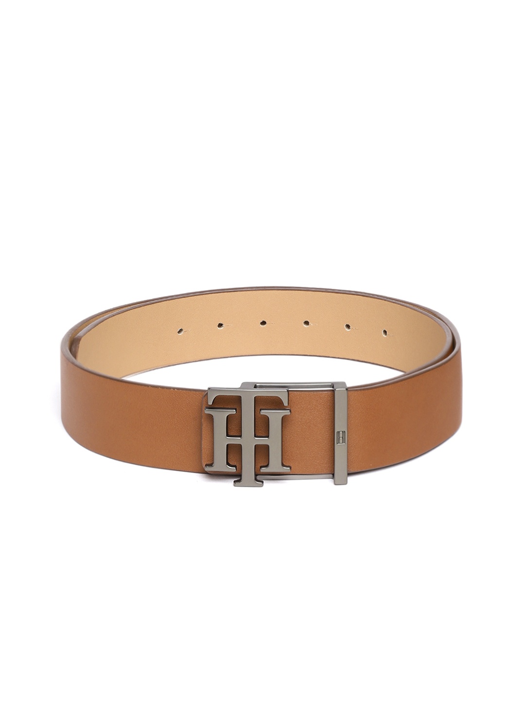 

Tommy Hilfiger Men Tan Brown Solid Leather Belt