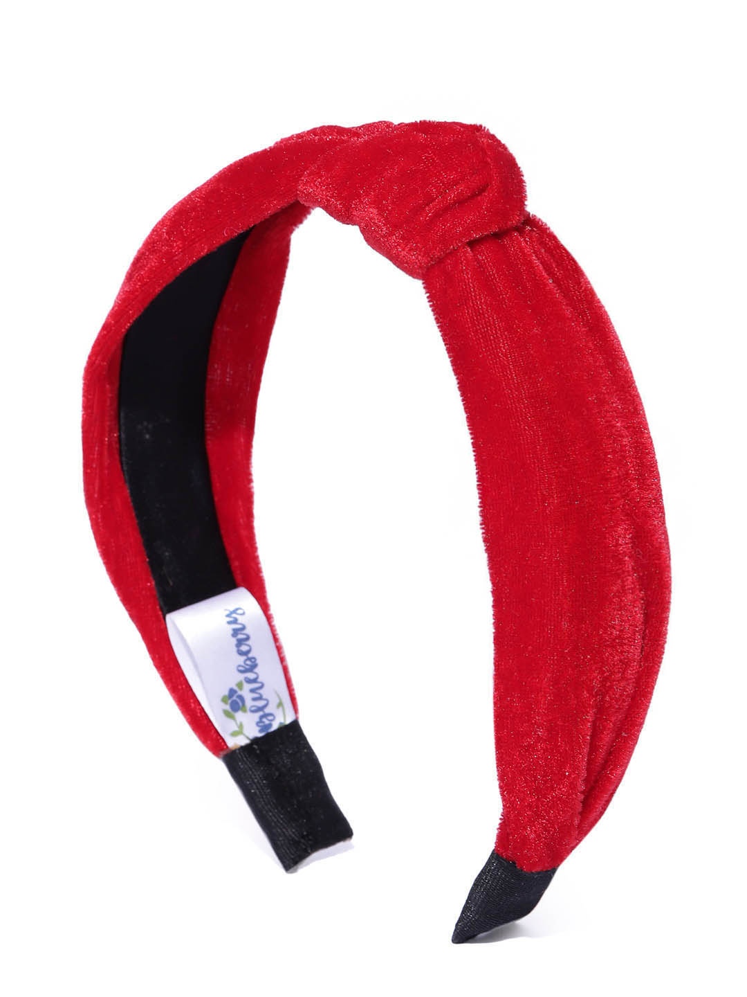 

Blueberry Women Red Velvet Hairband with Knot Detail