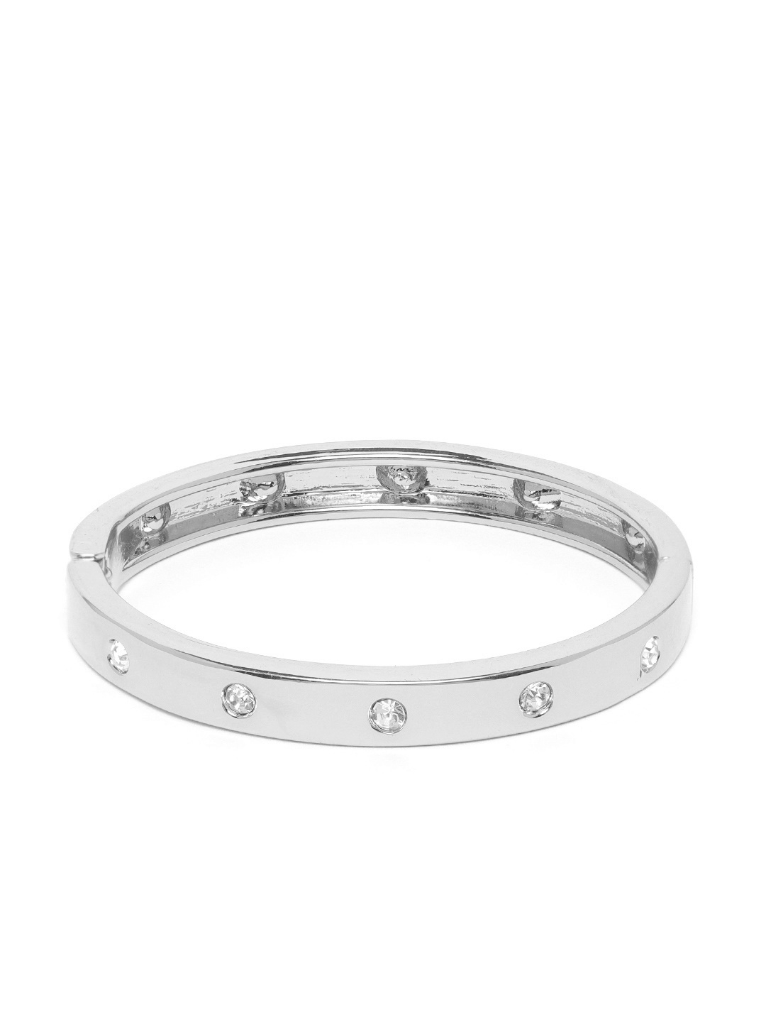 

Blueberry 18K Silver-Plated Stone-Studded Cuff Bracelet