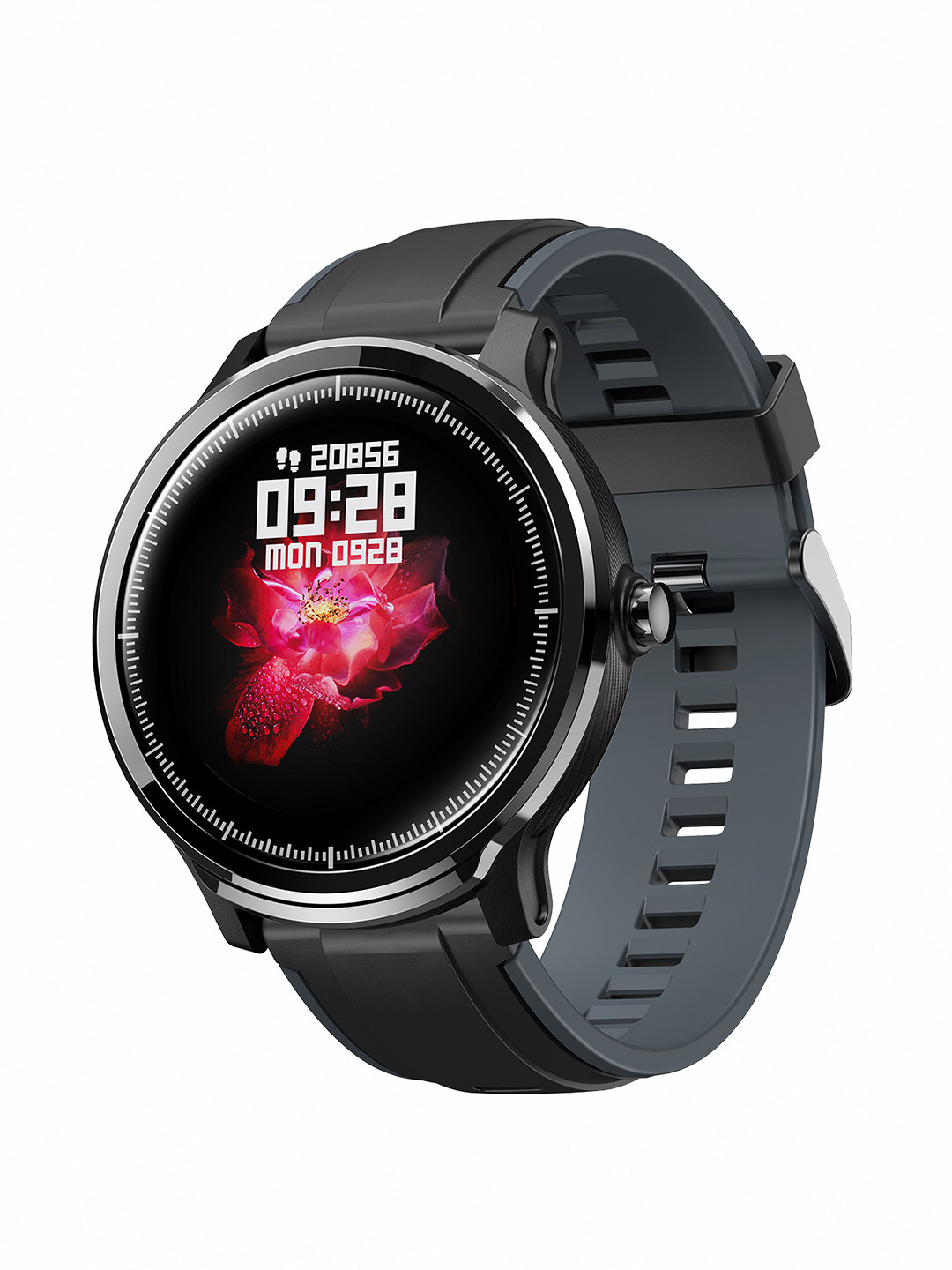 

CrossBeats Unisex Grey & Green Digital Smart Watch