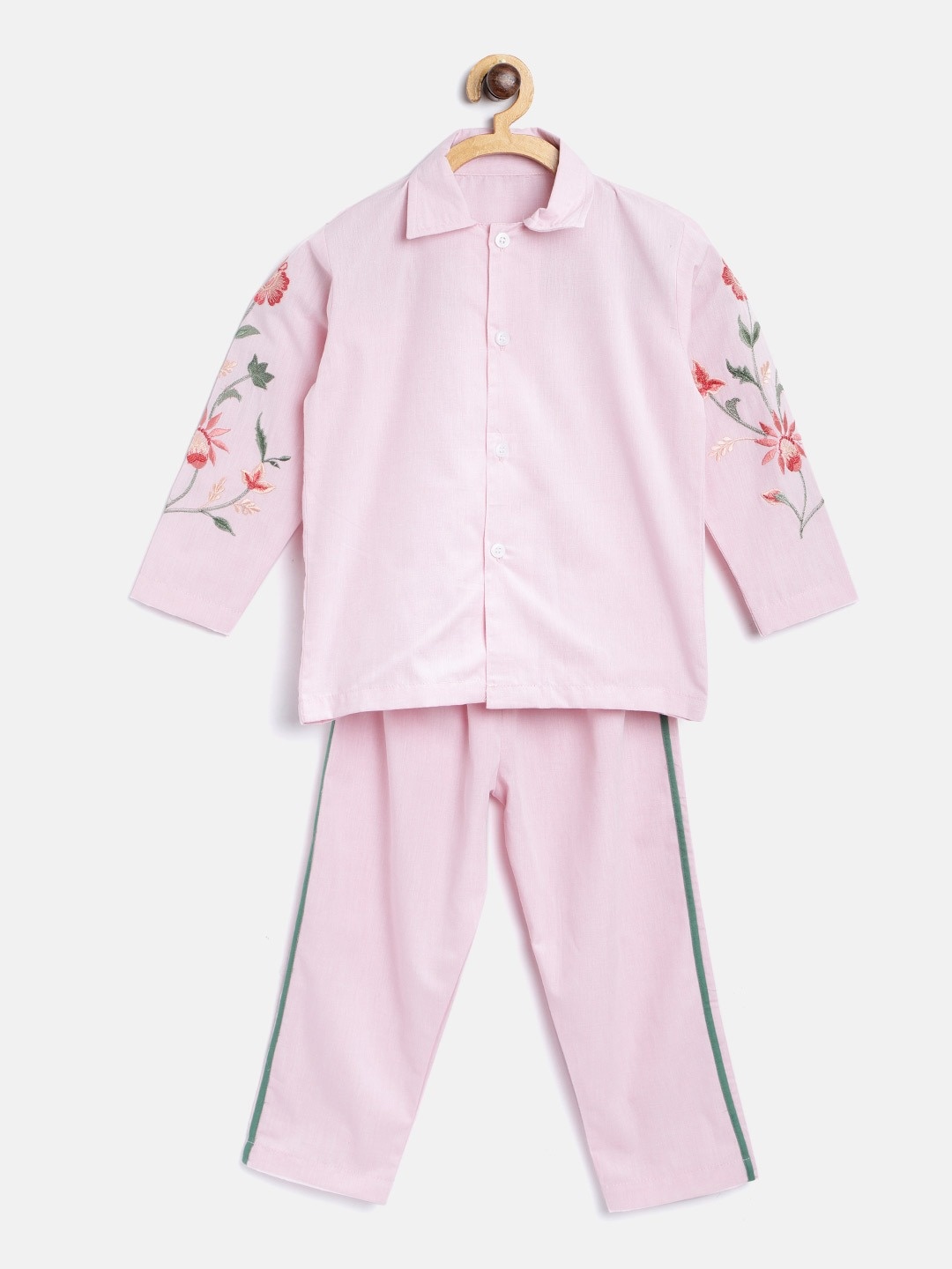 

Kids Clan Kids Rose-Coloured Printed Night Suit