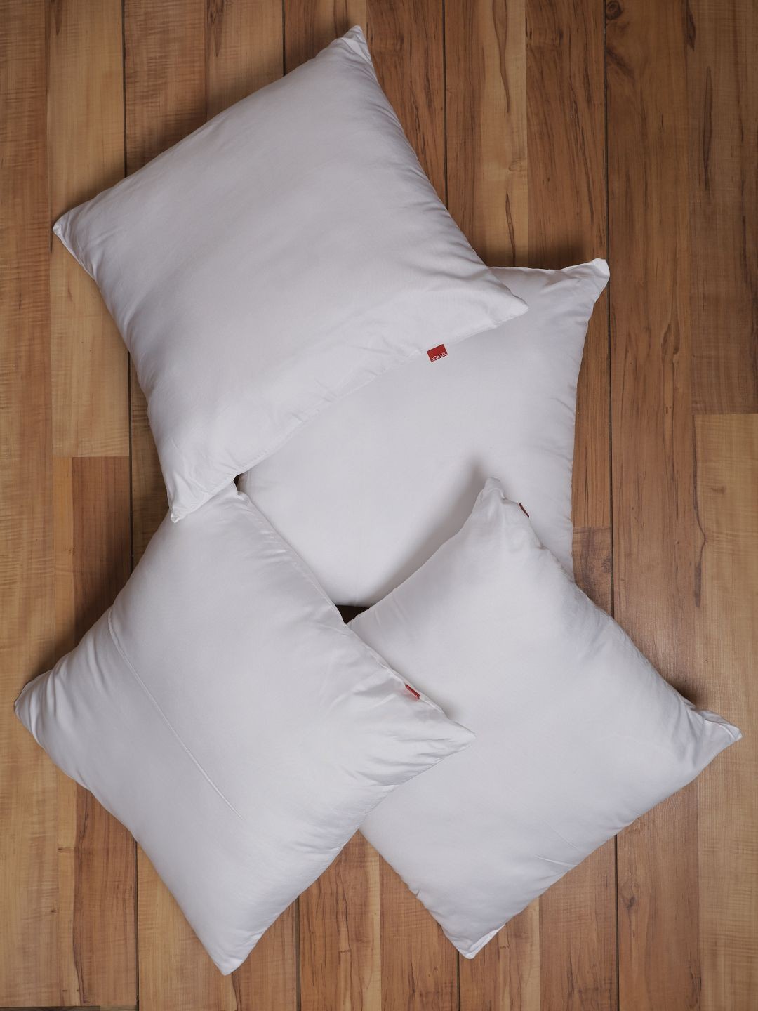 

BIANCA Set Of 4 White Solid Anti-Bacteria Treated Square Cushion Inserts
