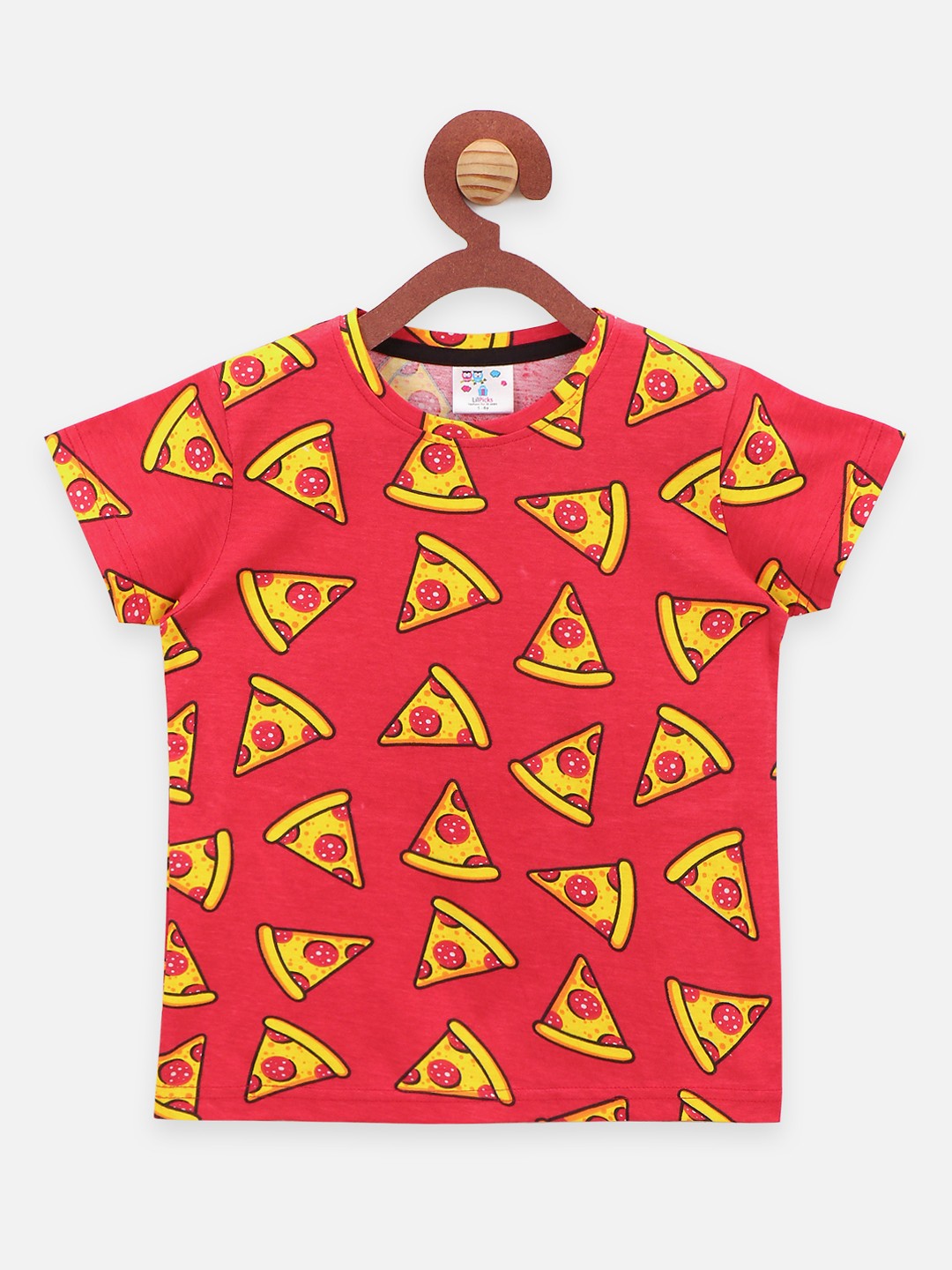 

LilPicks Boys Red Printed Round Neck T-shirt