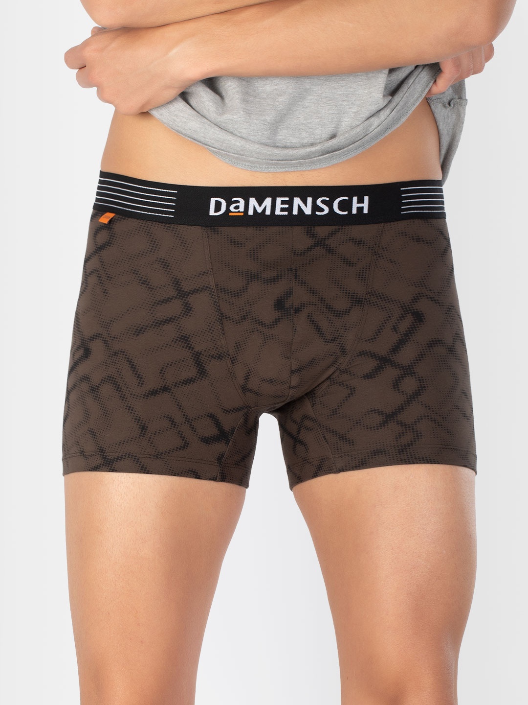 

DAMENSCH Men Printed Deo-Cotton Deodorizing Anti Bacterial Trunk DAM-CTP-T, Brown