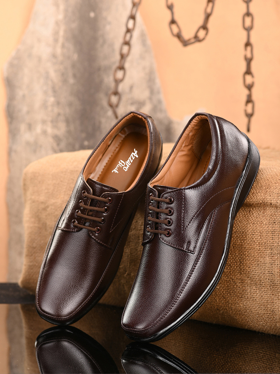 

AZZARO BLACK MEN FORMAL SHOES(Brown)