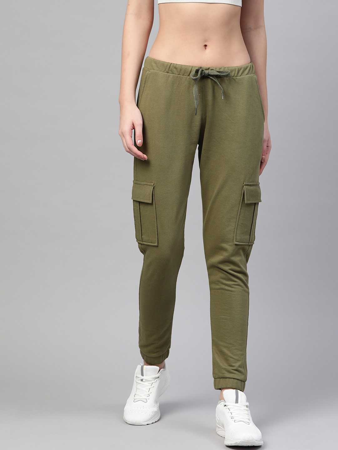 

M7 by Metronaut Women Olive Green Solid Joggers