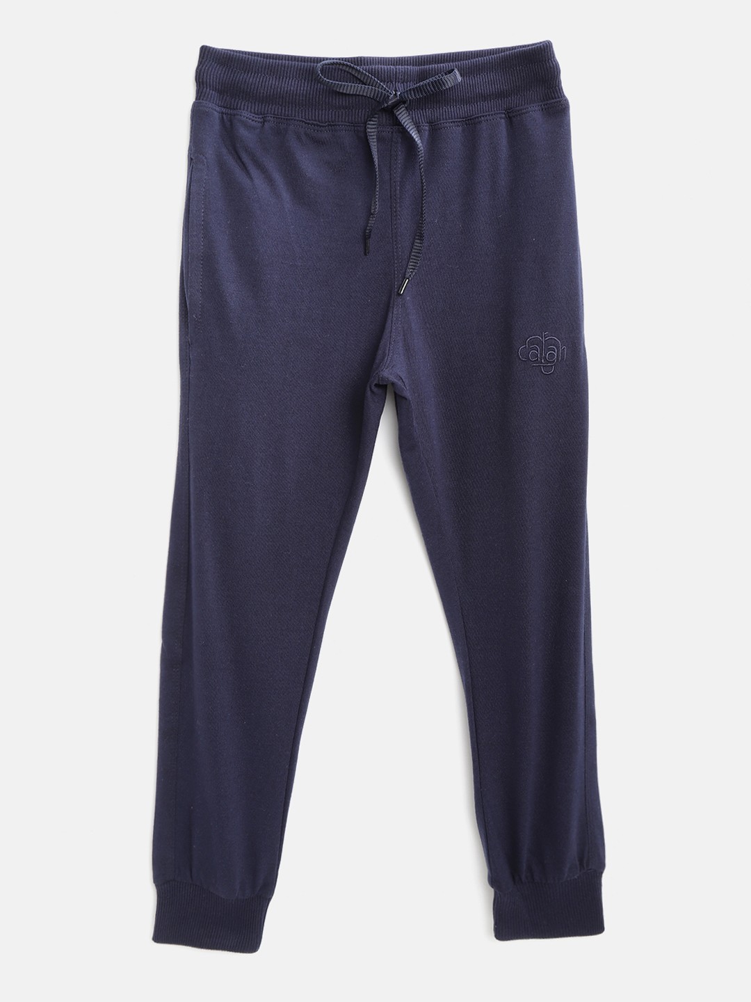 

CHIMPRALA Kids Navy Blue Solid Cotton Antimicrobial Joggers