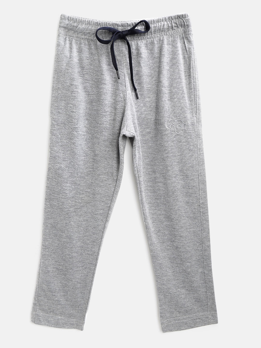 

CHIMPRALA Kids Grey Melange Solid Cotton Antimicrobial Track Pants