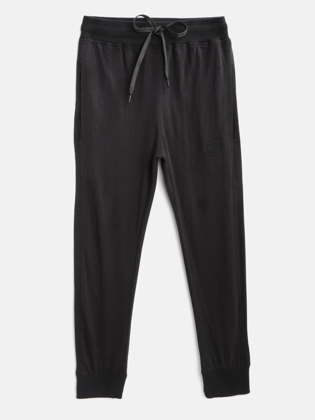 

CHIMPRALA Kids Black Pure Cotton Solid Joggers