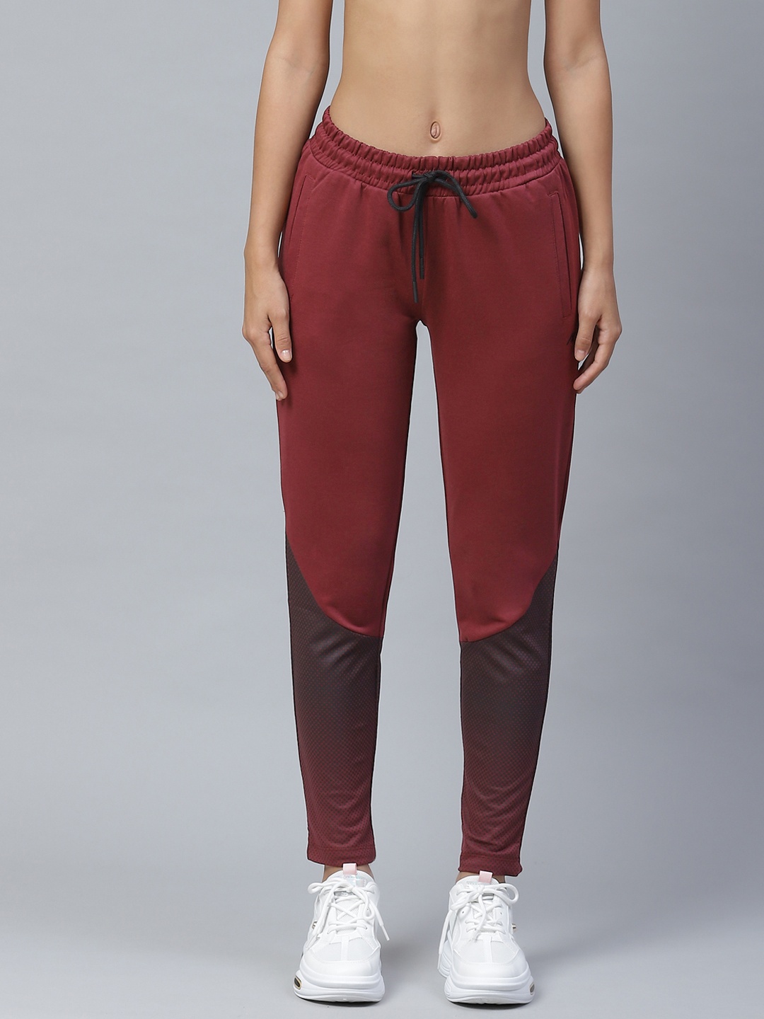 

Alcis Women Maroon Geometric Print Slim Fit Track Pants