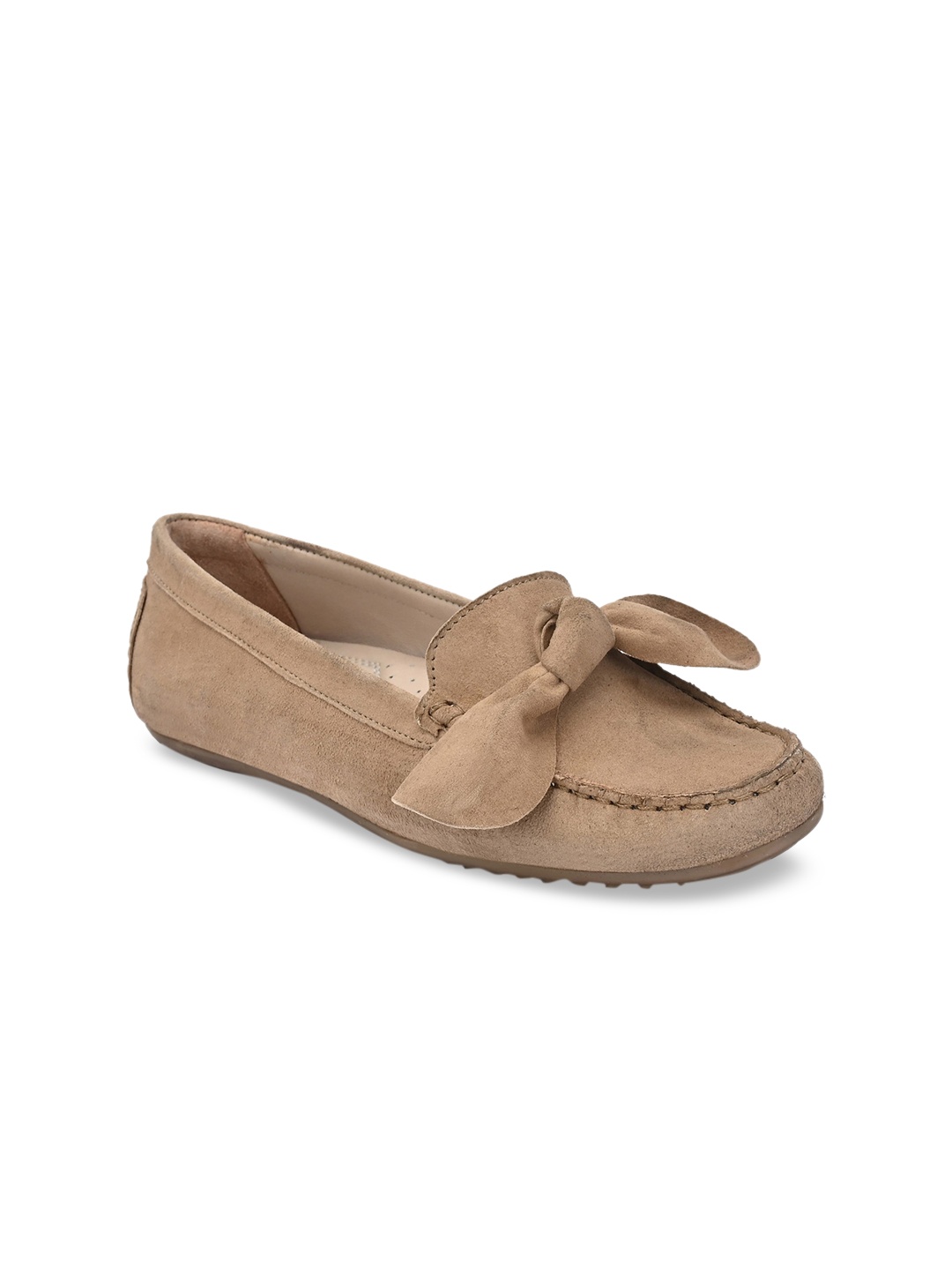 

CARLO ROMANO Women Beige Leather Loafers