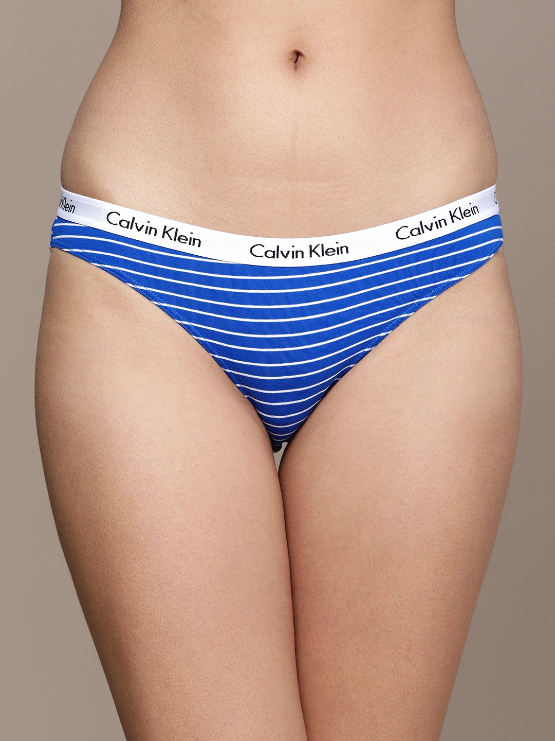 

Calvin Klein Underwear Women Blue & White Striped Bikini QD3588JMO