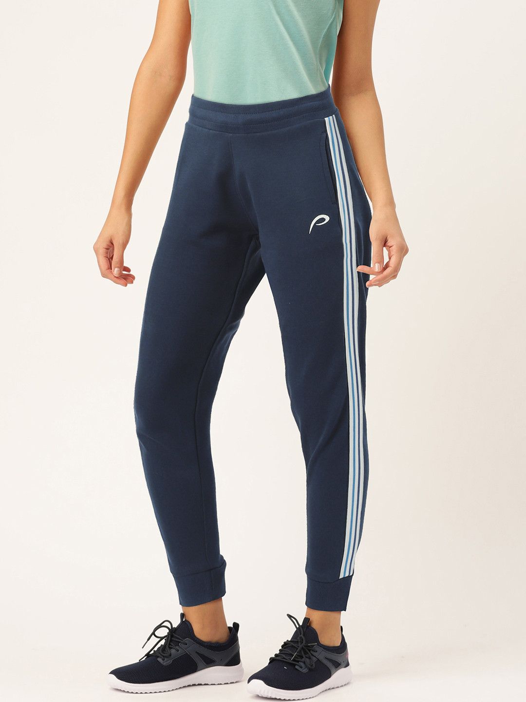 

Proline Active Women Navy Blue Slim Fit Striped Joggers