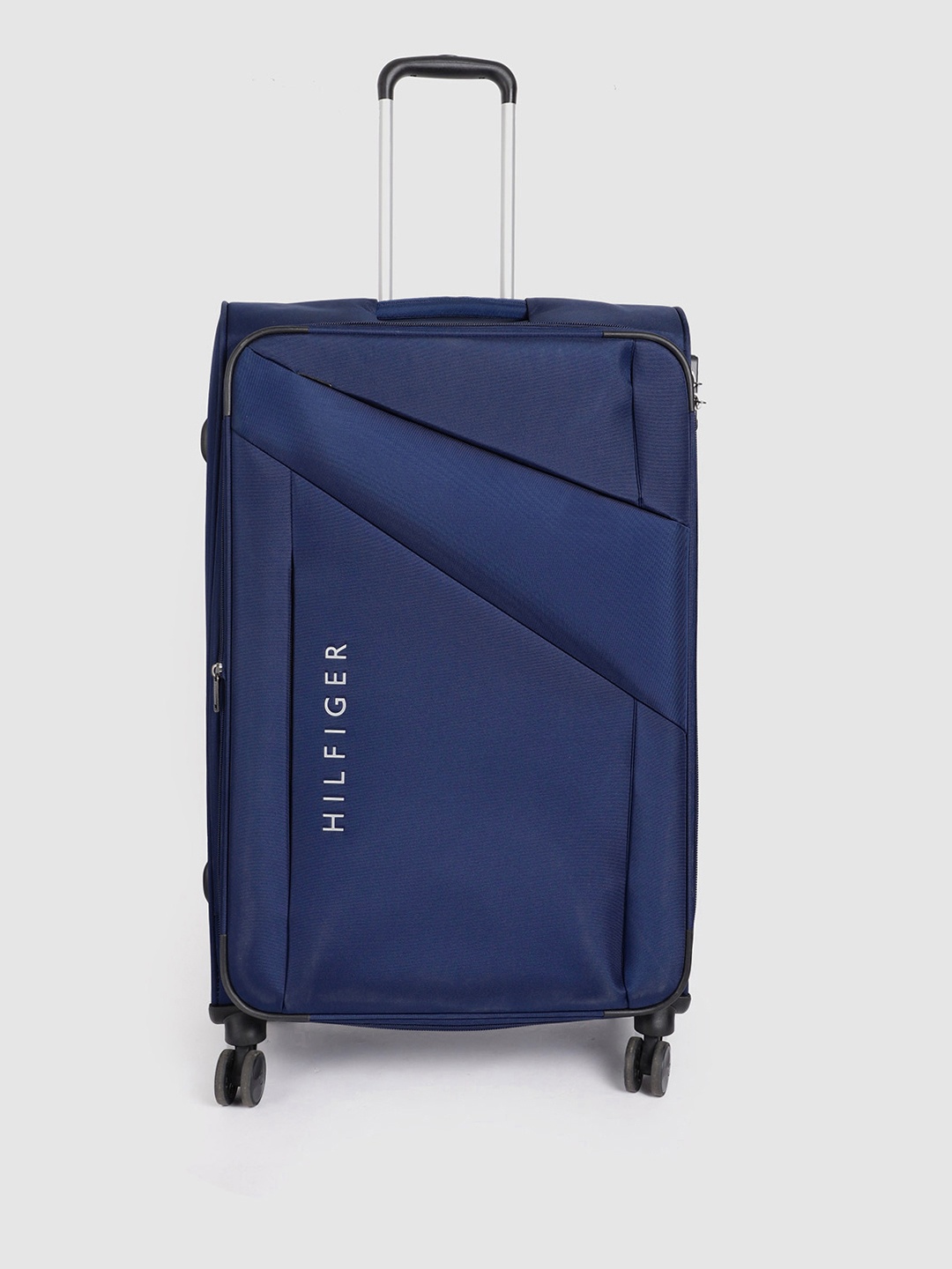 

Tommy Hilfiger Unisex Navy Soft 4-Single Wheels 360-Degree Rotation Cabin Trolley Bag, Navy blue