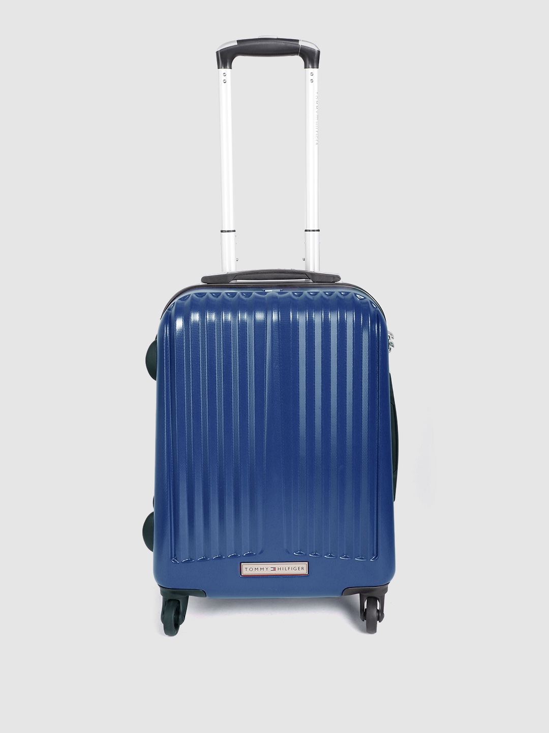 

Tommy Hilfiger Unisex Blue 360 Degree Rotation 4 Wheels Cabin Hard Trolley Suitcase