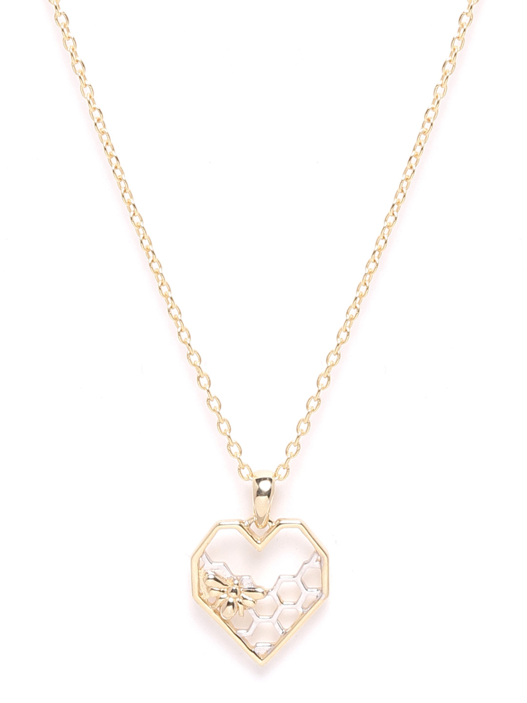 

Silgo Gold-Plated Sterling Silver Heart Shape Pendant & Chain