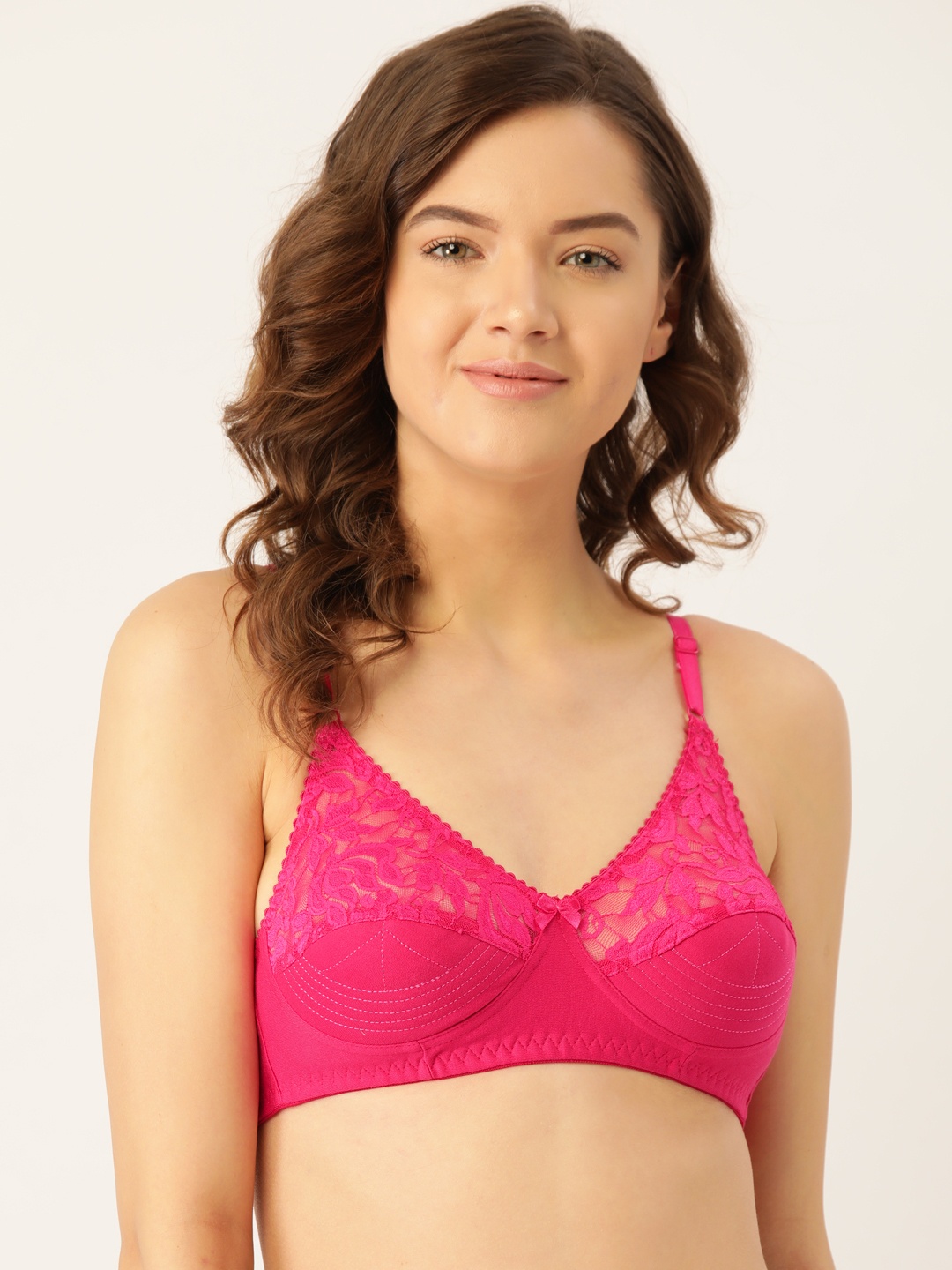 

Innocence Pink Lace Non-Wired Non Padded Everyday Bra BBAPLIN90445_28B