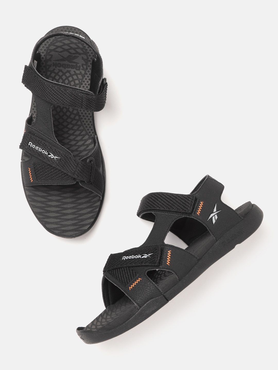 

Reebok Men Black Woven Design Hodor Sports Sandals