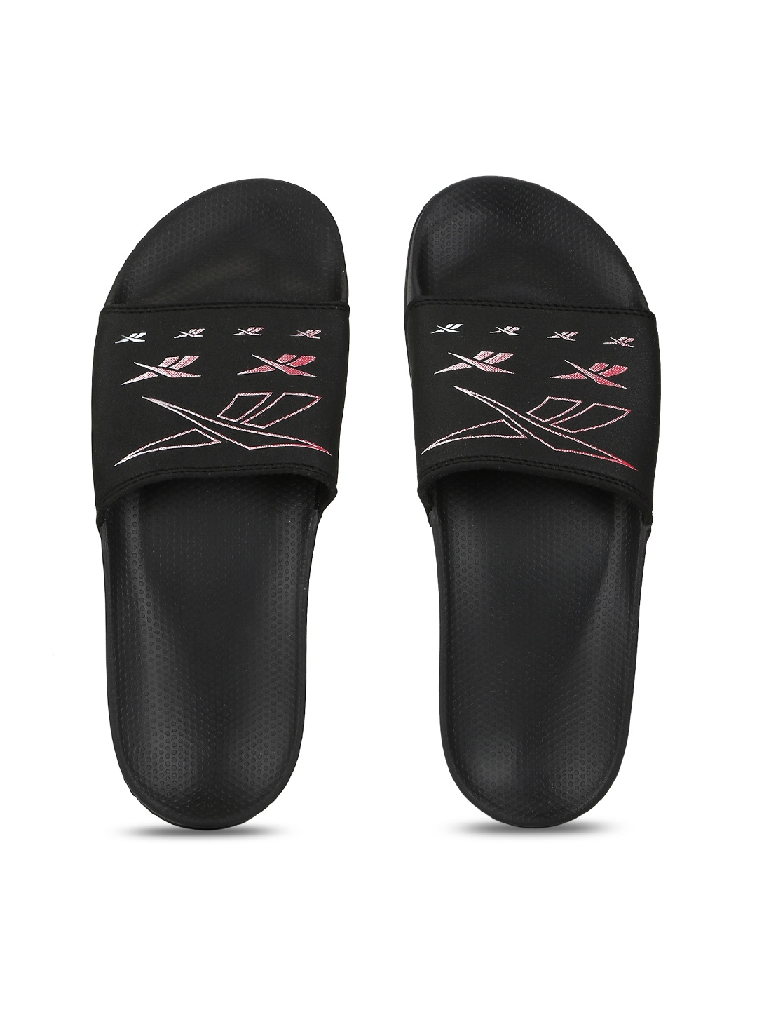 

Reebok Men Black Printed COMFORT Sliders