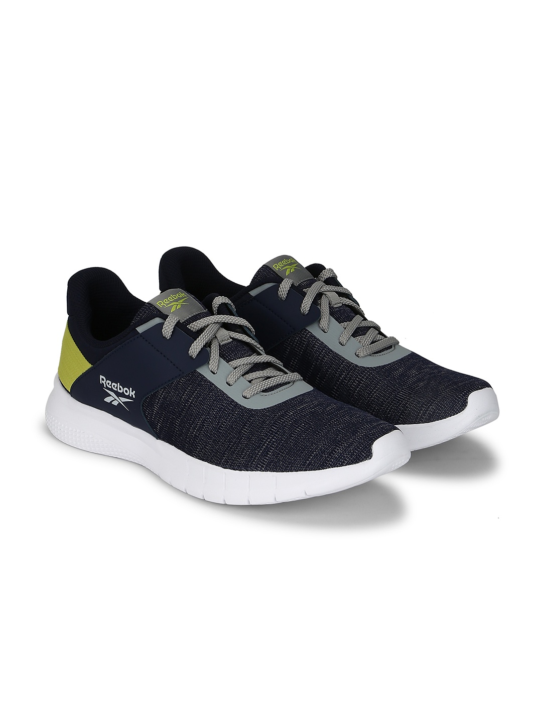 

Reebok Men Navy Blue & Grey Genesis Woven Design Running Shoes