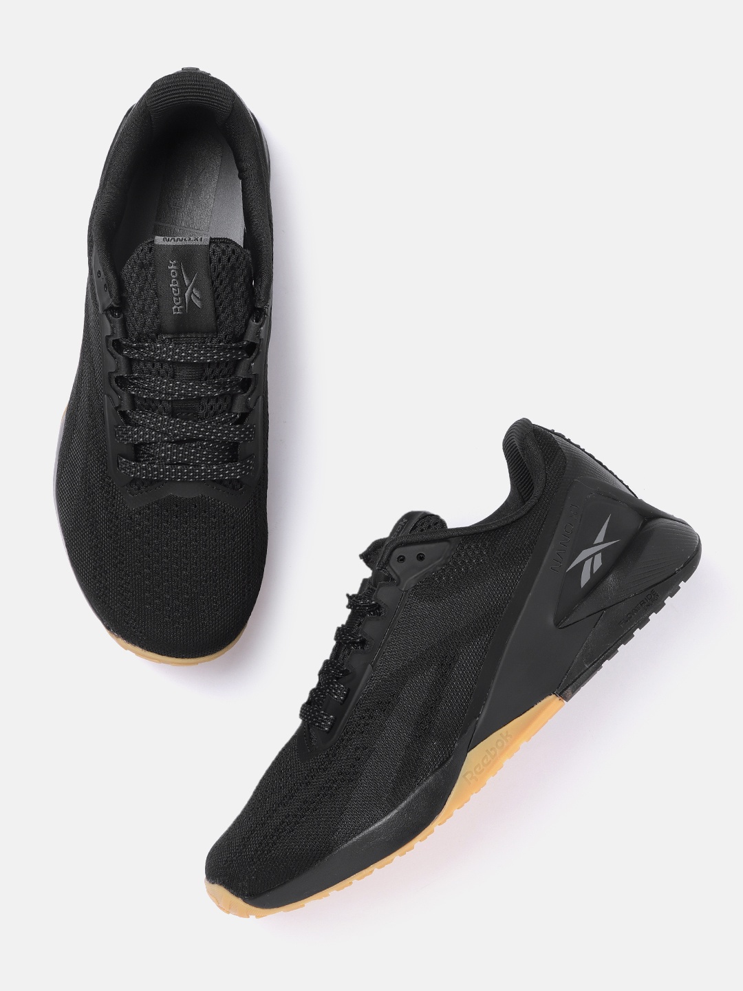 

Reebok Men Black Woven Design Nano X1 Cross Training Shoes