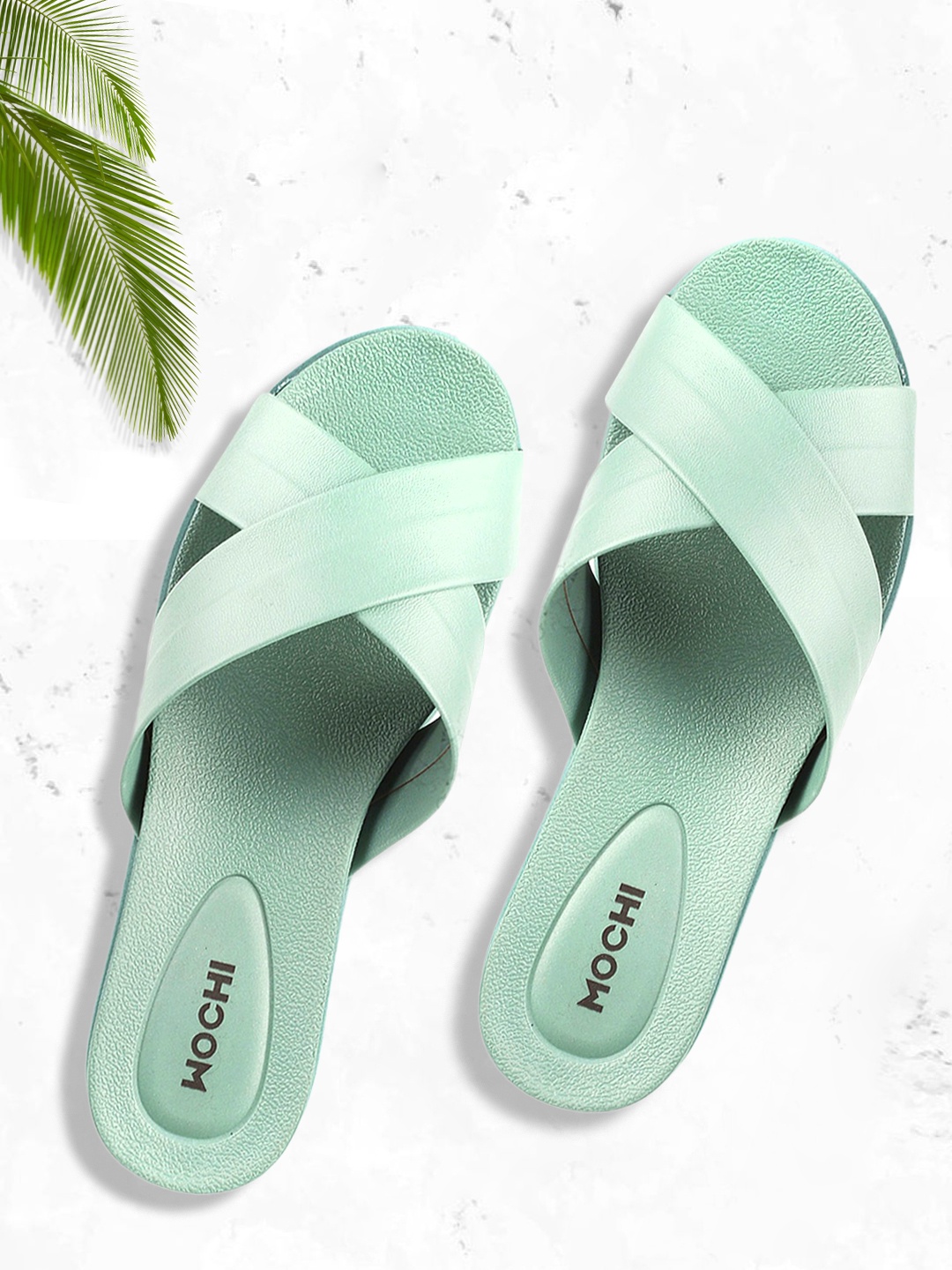 

Mochi Women Green Solid Flatforms