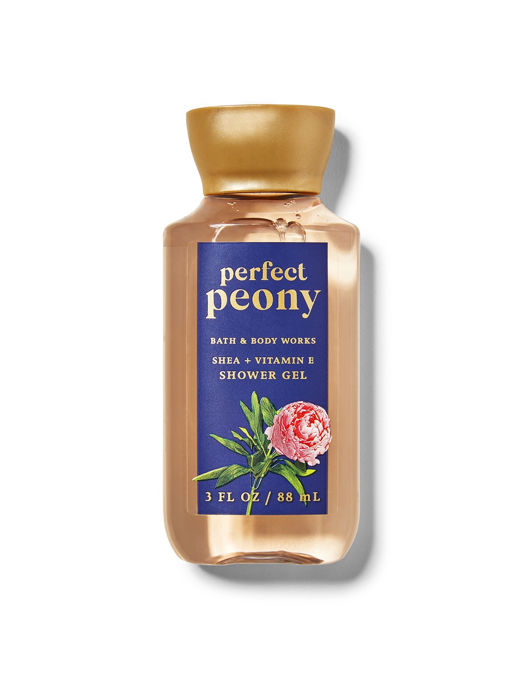 

Bath & Body Works Perfect Peony Travel Size Shea & Vitamin E Shower Gel 88 ml, Blue