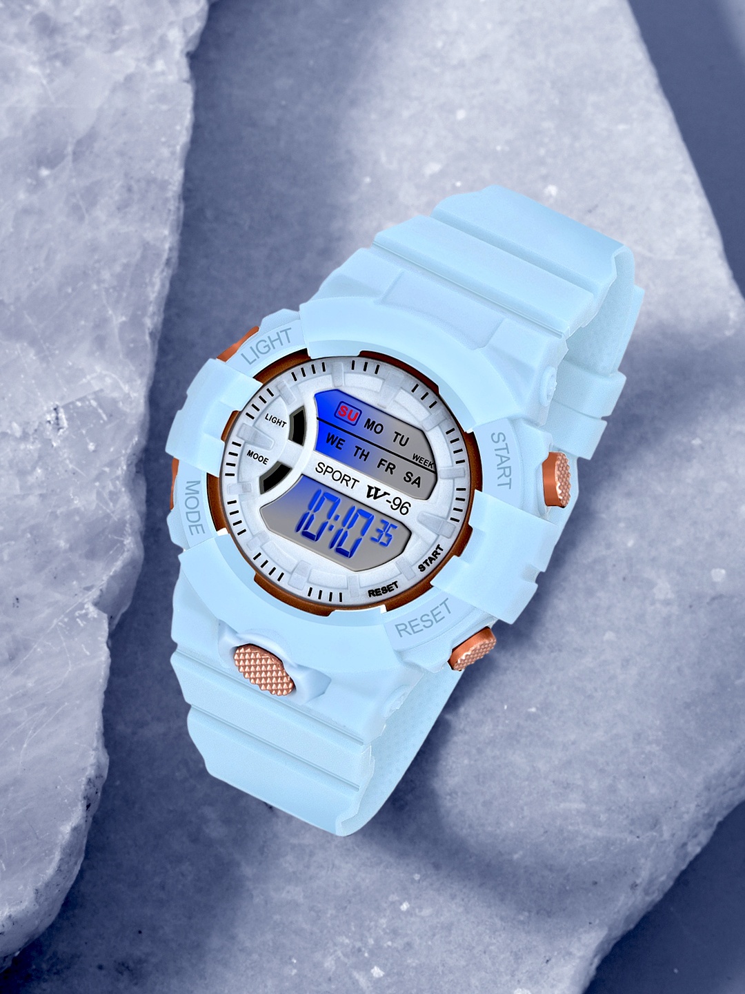 

SWADESI STUFF Unisex Kids Blue Digital Watch juice skyblue