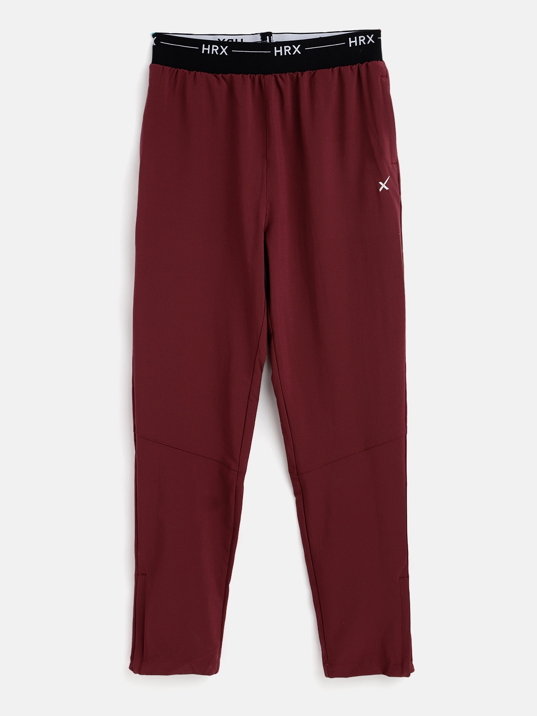 

HRX By Hrithik Roshan U-17 Boys Burgundy Tapered Fit Rapid-Dry Antimicrobial Track Pants, Maroon