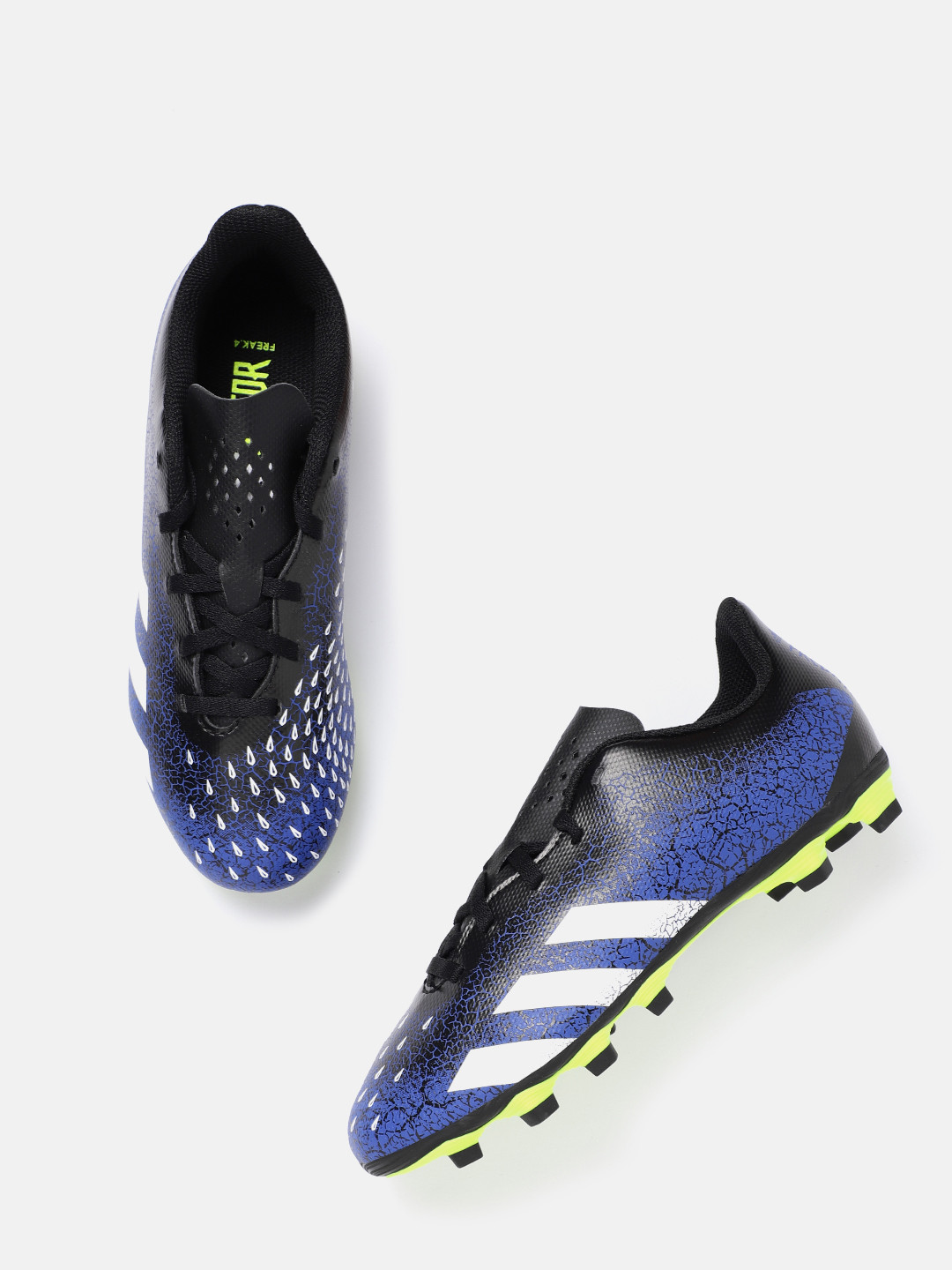 

ADIDAS Boys Black & Blue Predator Freak .4 Flexible Ground Printed Football Shoes