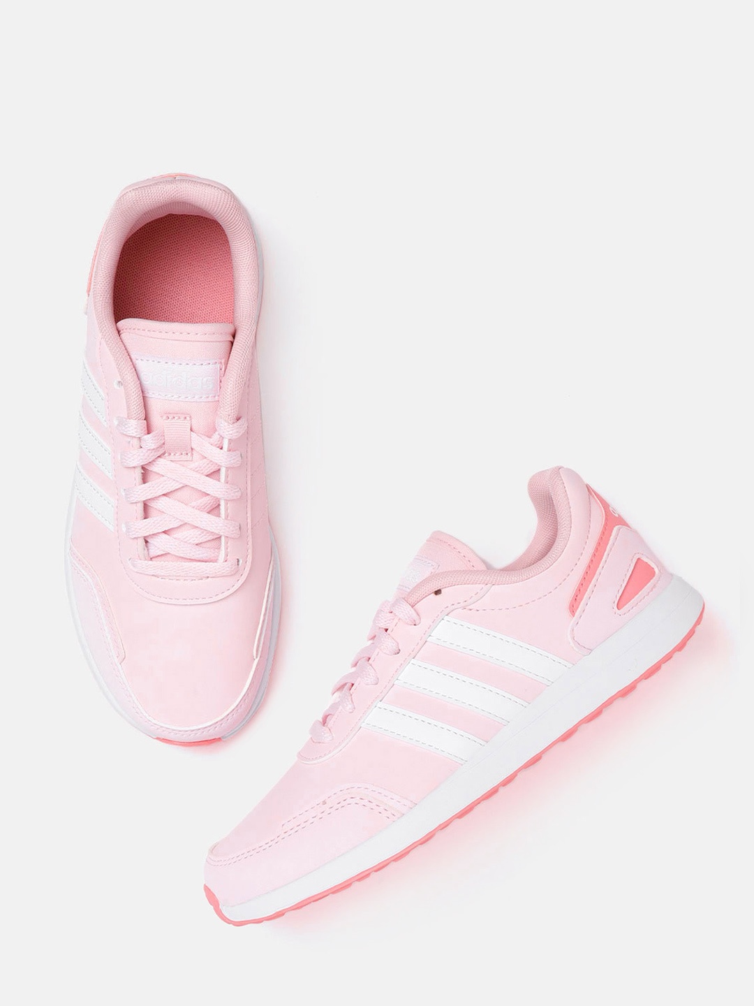 

ADIDAS Kids Pink & White Retrorun Base Vs Switch Sneakers