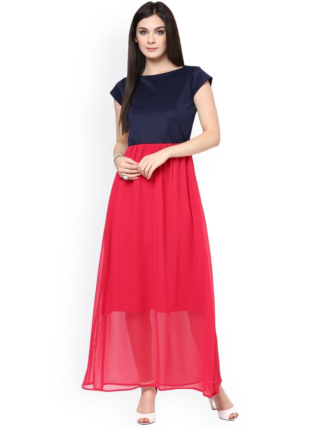 

Zima Leto Pink & Navy Maxi Dress