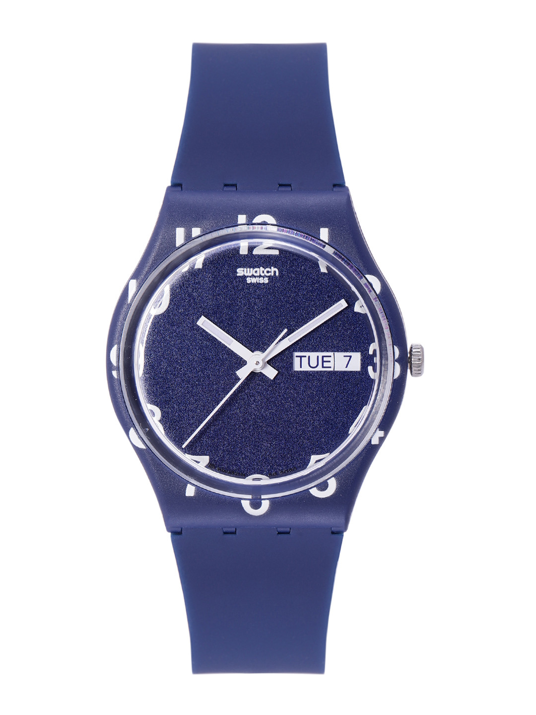 

Swatch Women Navy Blue Shock-Resistant Water Resistant Analogue Watch GN726