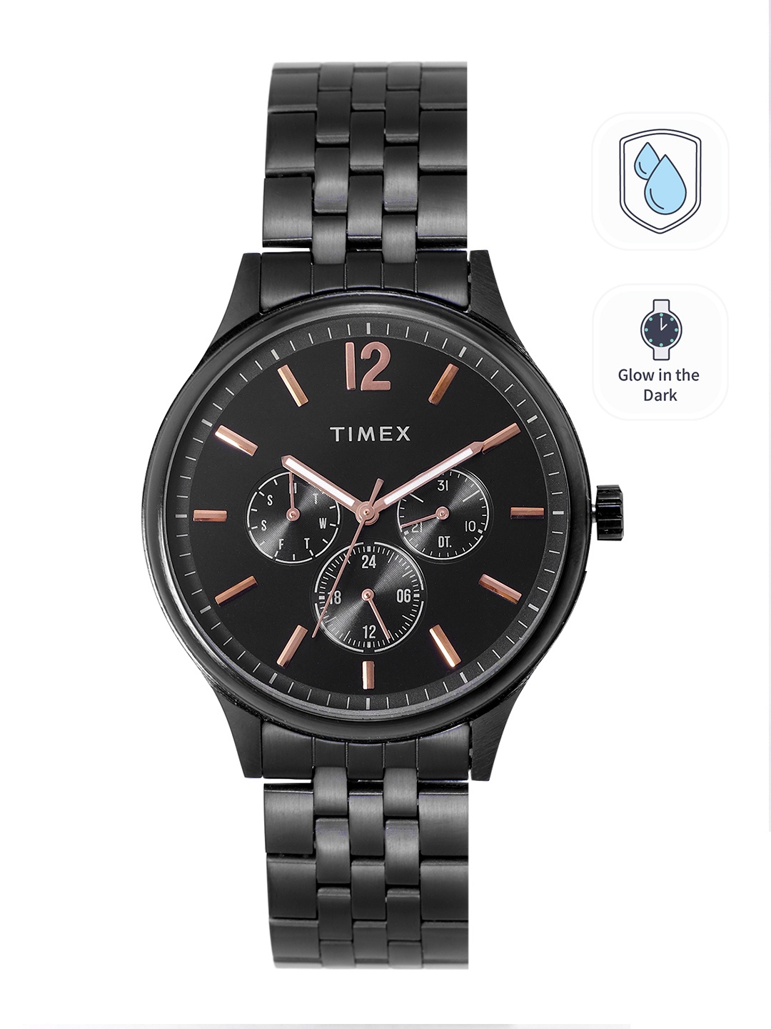 

Timex Men Black Multifunction Analogue Watch - TWEG18405