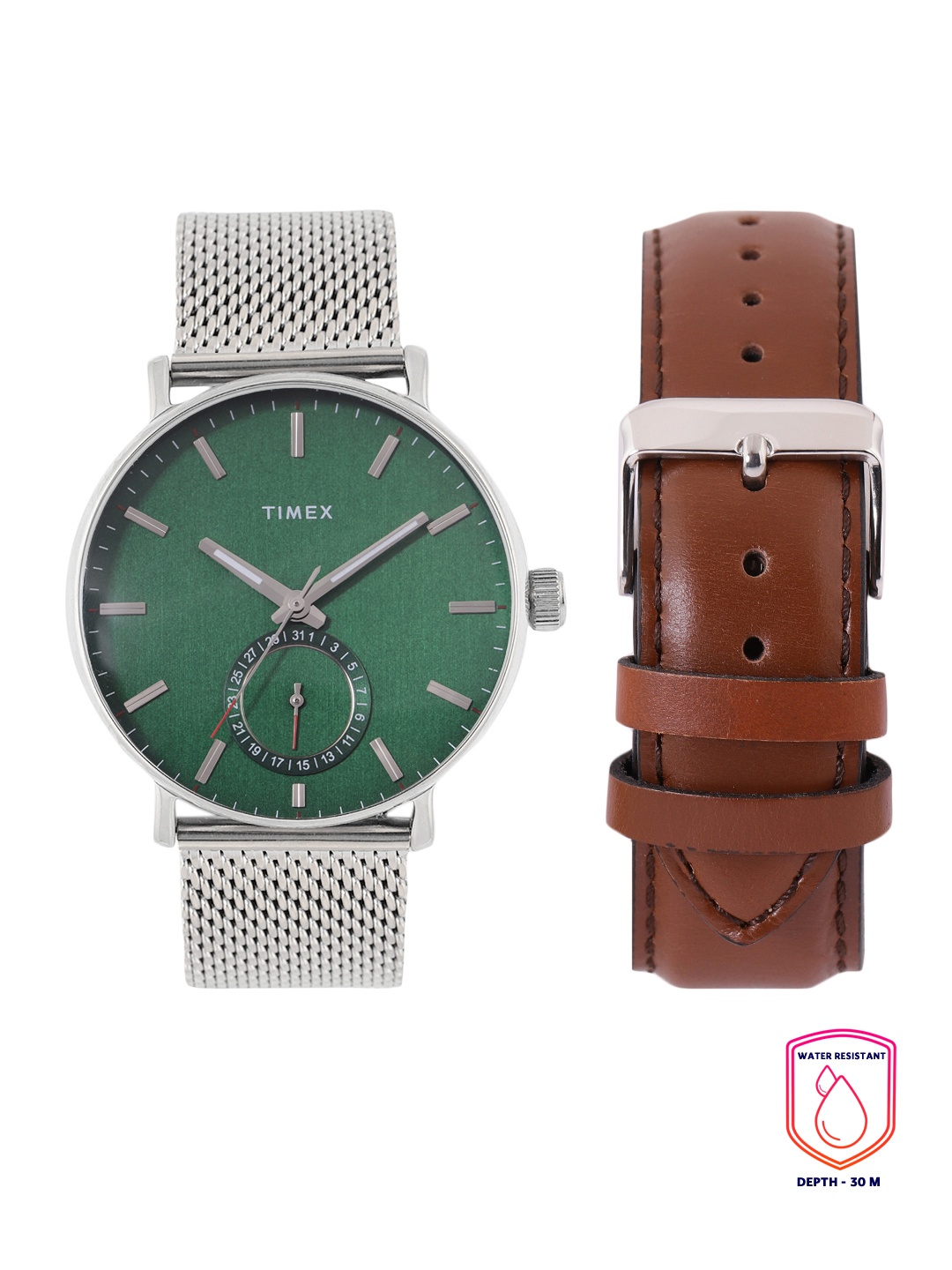 

Timex Men Green Multifunction Analogue Watch with Additional Strap TWEG20001