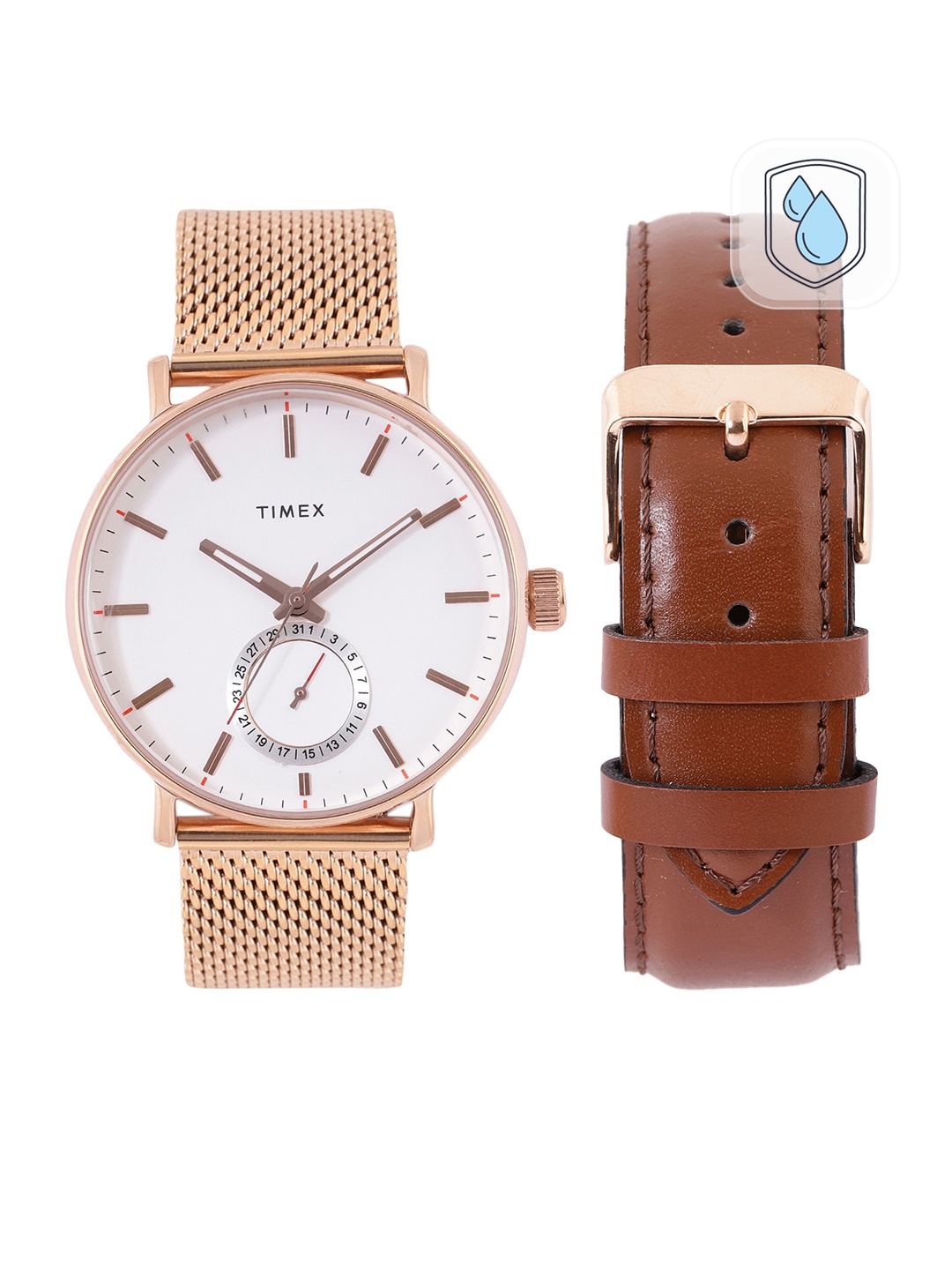 

Timex Men White Multifunction Analogue Watch with Additional Strap TWEG20002