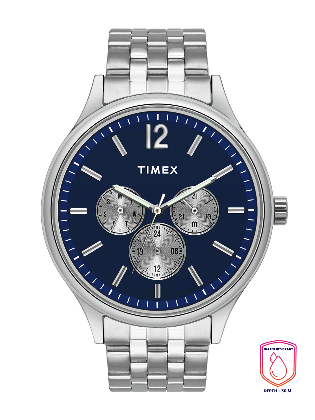 

Timex Men Blue Multifunction Analogue Watch - TWEG18406, Navy blue